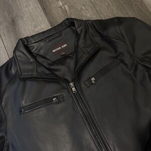 Michael Kors Men's Black Perforated Jacket